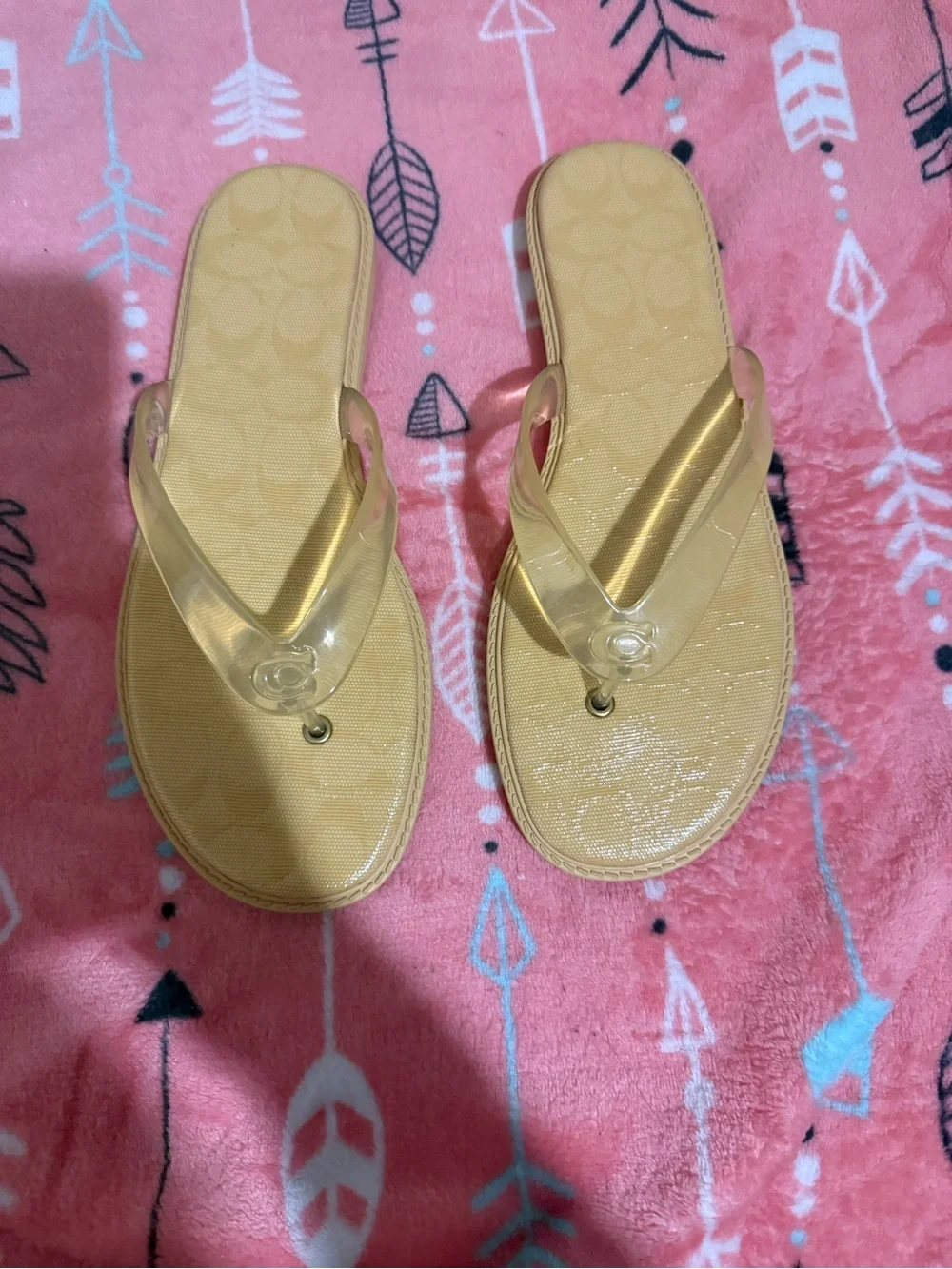 COACH Jelly Rubber Flip Flop Sandals